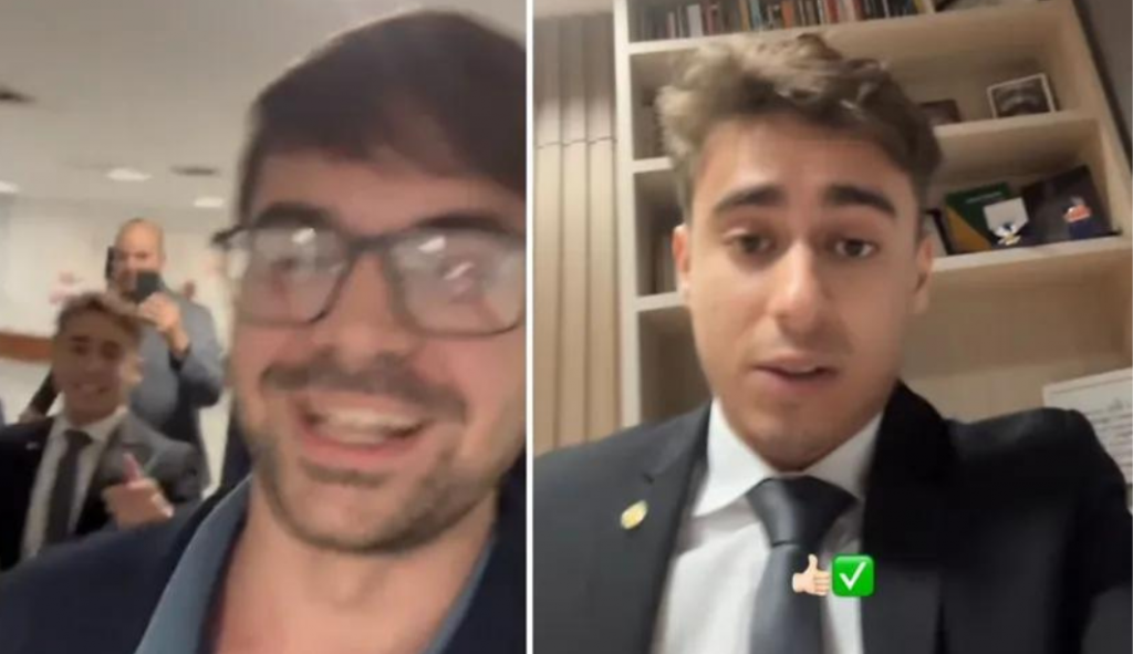 Influenciador é proibido de entrar na Câmara após bate-boca com Nikolas Ferreira
