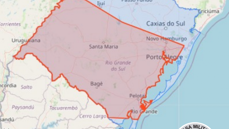 Fortes chuvas atingem Rio Grande do Sul na última sexta-feira do ano