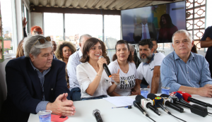 Tabata lança pré-campanha à prefeitura de São Paulo com Alckmin e Datena