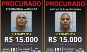 PF anuncia recompensa de R$ 30 mil por informações sobre fugitivos de presídio federal