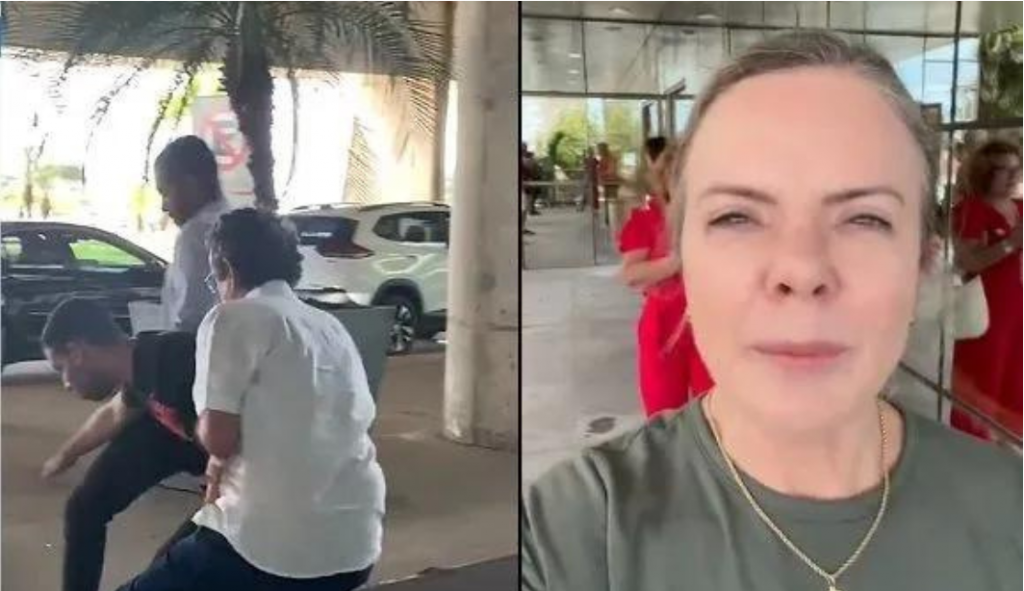 O que se sabe sobre a discussão entre Gleisi Hoffmann e um influencer do MBL no aeroporto de Natal