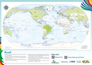 IBGE inicia venda do mapa-múndi com o Brasil no centro