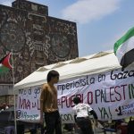 Estudantes pró-palestinos acampam na maior universidade do México