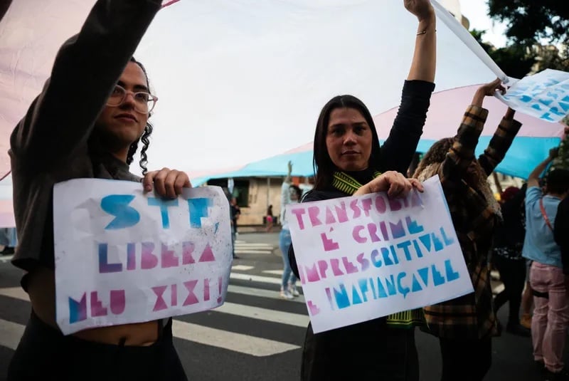 Marcha Trans leva discurso político, música e cobrança ao STF às ruas de SP