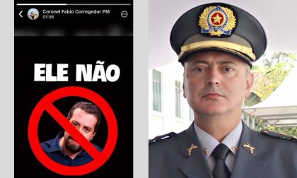 Corregedor da PM de Tarcísio publica mensagem contra Boulos: ‘Ele não’
