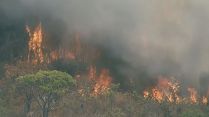 Incêndio de grandes proporções atinge Parque Nacional de Brasília