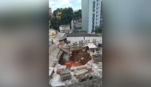 Canteiro de obra desaba em obra da futura linha do Metrô de São Paulo