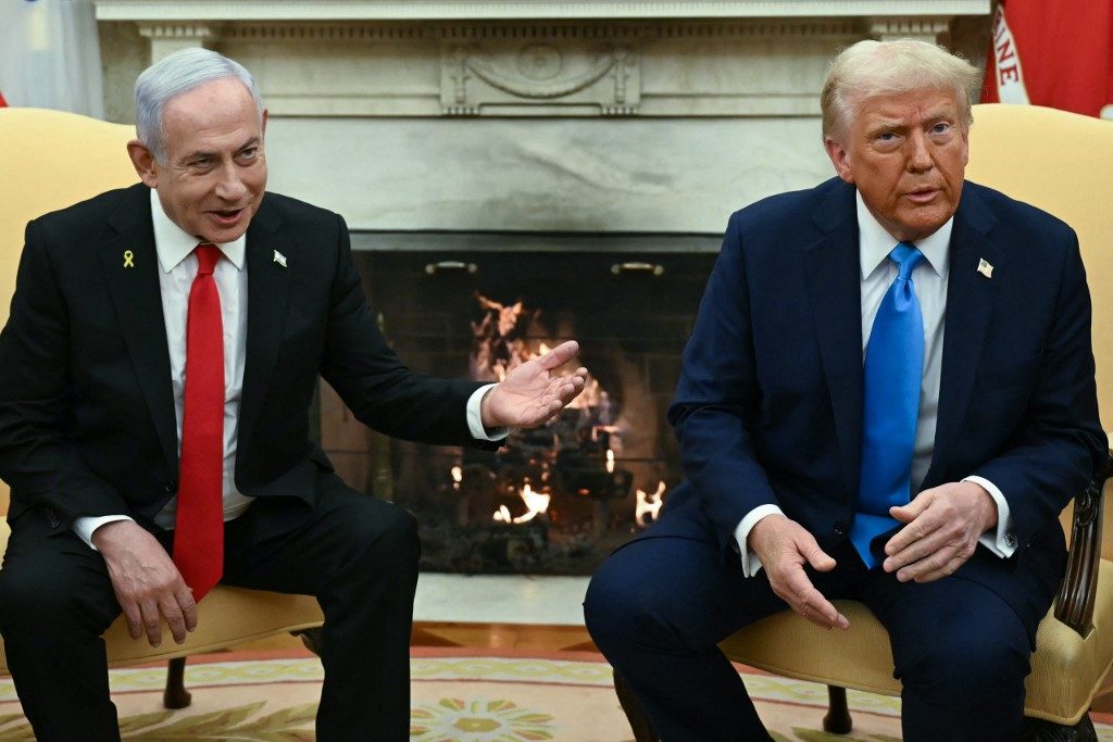 Trump recebe Netanyahu e diz que palestinos ‘adorariam’ ir embora de Gaza