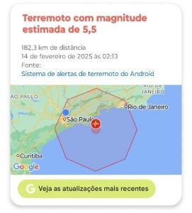 Google desativa sistema após falso alarme de terremoto em SP e RJ