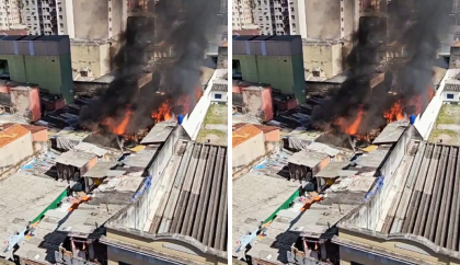 Incêndio atinge casas em ocupação próxima à Cracolândia, no centro de São Paulo
