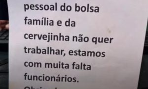 Restaurante de SP atribui falta de funcionários a ‘cervejinha’ e Bolsa Família