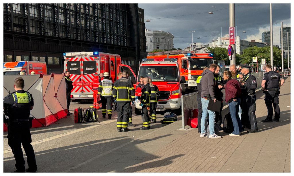 Doze feridos em ataque com faca em estação ferroviária de Hamburgo