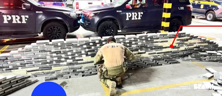 Mais de uma tonelada de cocaína é apreendida na Paraíba em operação da PRF