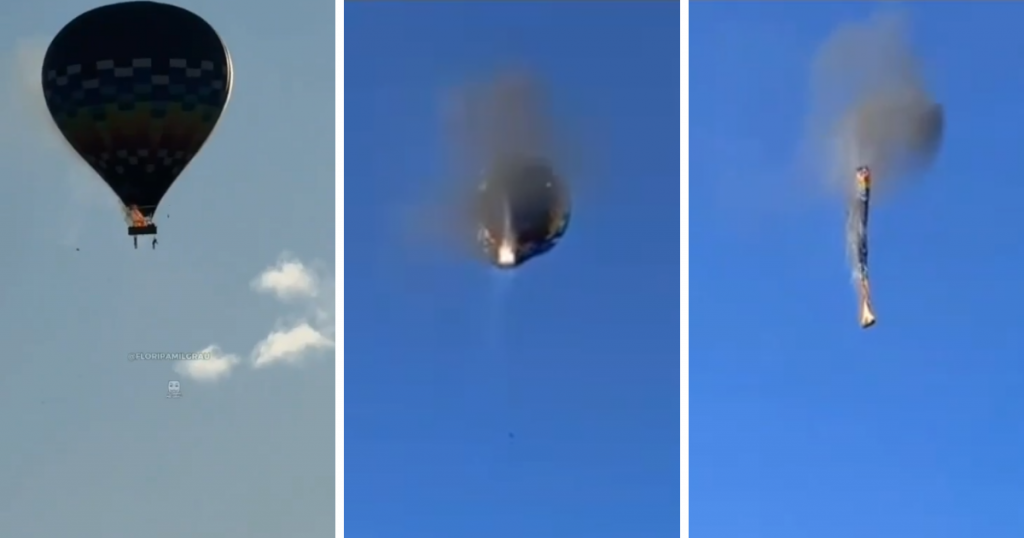 O que causou o incêndio no balão que caiu em Santa Catarina?
