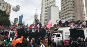Manifestantes fazem ato pró-Gaza em São Paulo