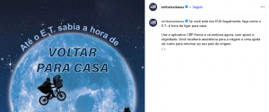 'Até o E.T sabia a hora de voltar pra casa': embaixada dos EUA no Brasil ironiza imigrantes