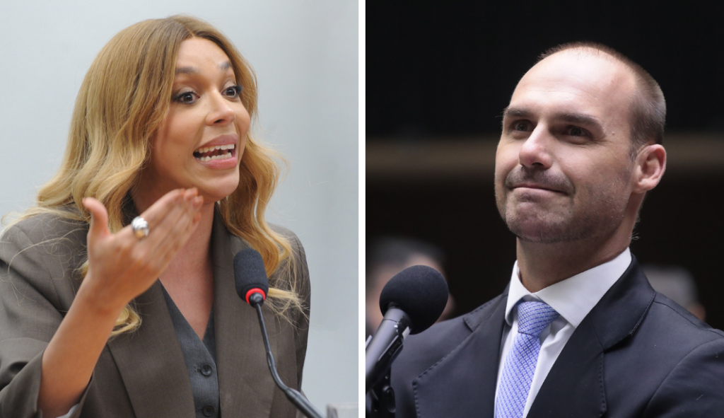 Erika Hilton pede pede que PGE investigue Eduardo Bolsonaro por ameaças eleitorais