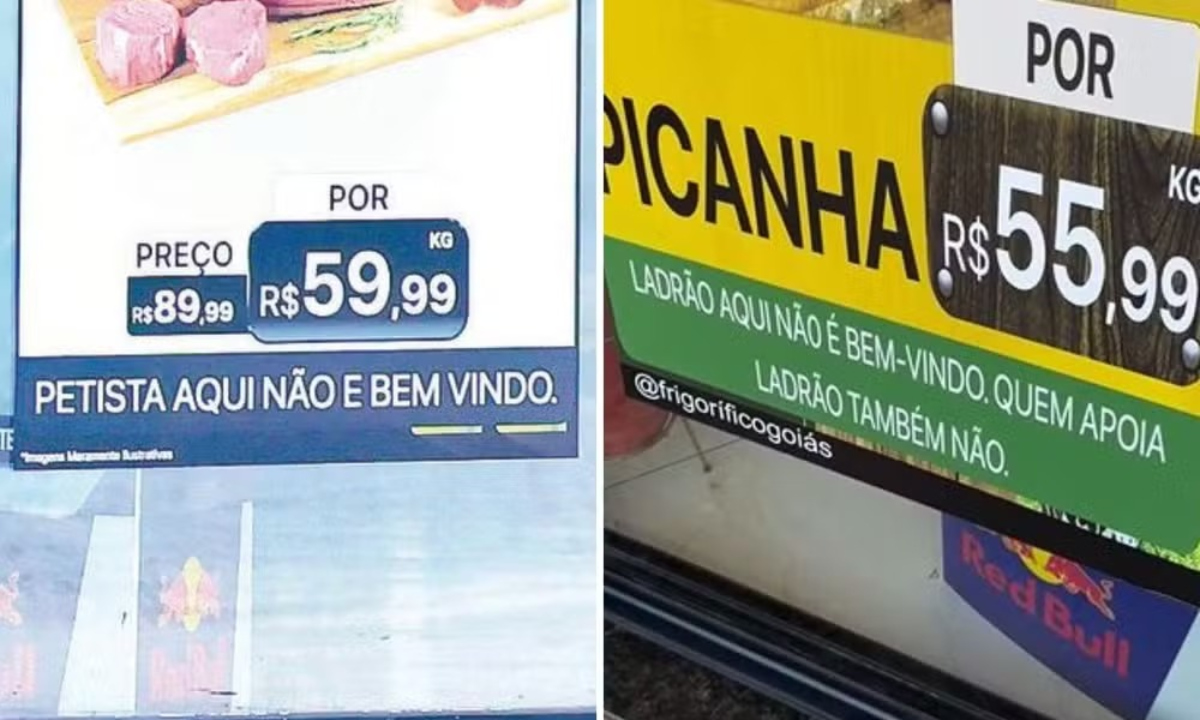 ‘Petista aqui não é bem vindo’: Justiça determina que frigorífico retire cartaz