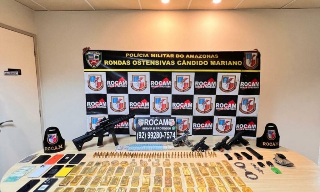 Policiais do Amazonas são presos com 72 quilos de ouro, avaliados em R$ 45 milhões