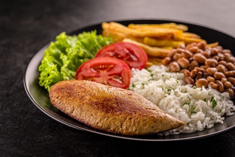 segurança alimentar: Frango à base de proteína de micélio. Crédito imagem: Guto Souza.