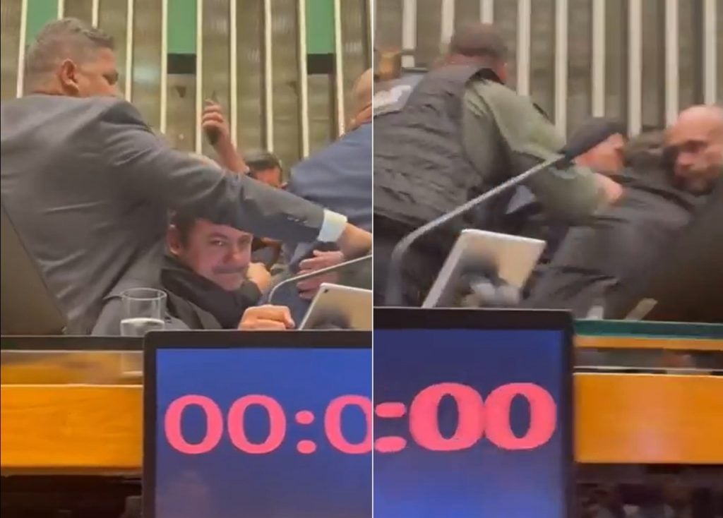 Sob risco de cassação, Glauber Braga ocupa cadeira de Motta na Câmara e é removido à força por policiais