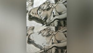 Igreja em Roma apaga o rosto de anjo inspirado em Meloni