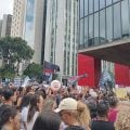 Manifestação na Paulista cobra justiça por morte do cão Orelha