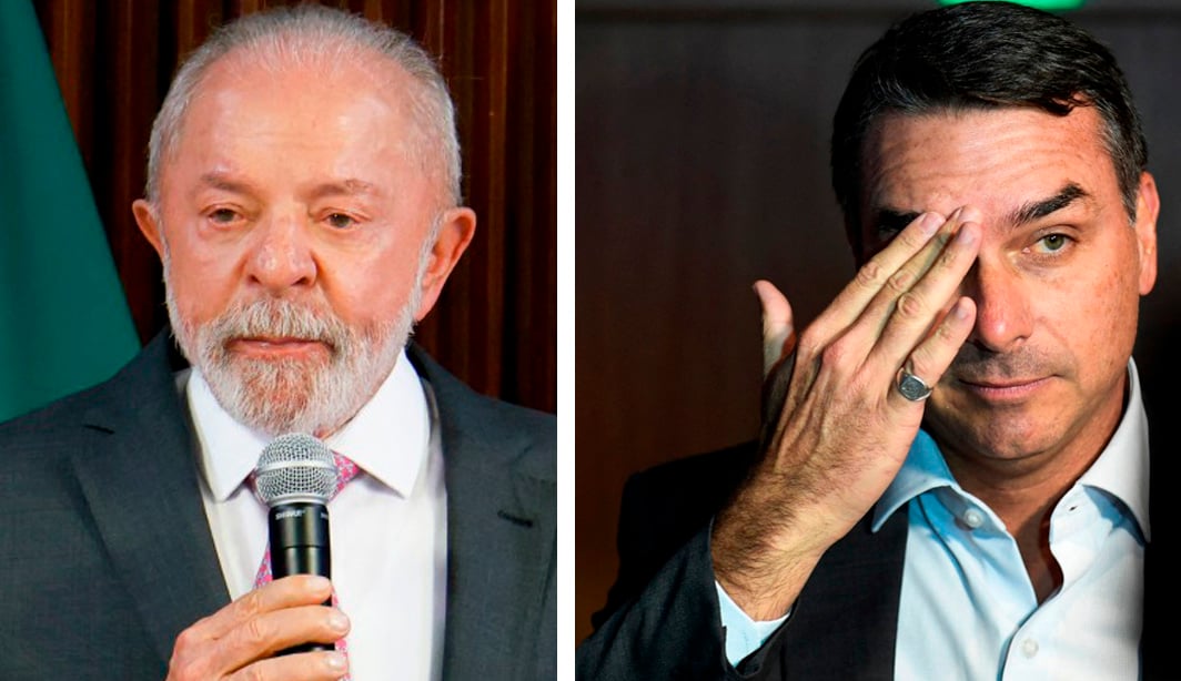 As intenções de voto de Lula e Flávio Bolsonaro no 2º turno em novo Datafolha