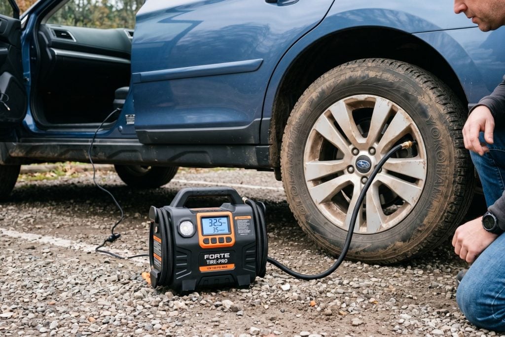 Enchedora de pneus a bateria vale a pena? Veja onde ela ajuda de verdade