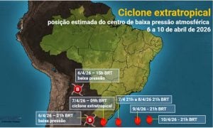 Ciclone extratropical e frente fria devem causar temporais no País; entenda