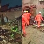 Casarão desaba e duas pessoas morrem após fortes chuvas em Recife