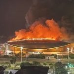 Bombeiros controlam incêndio no velódromo olímpico do Rio