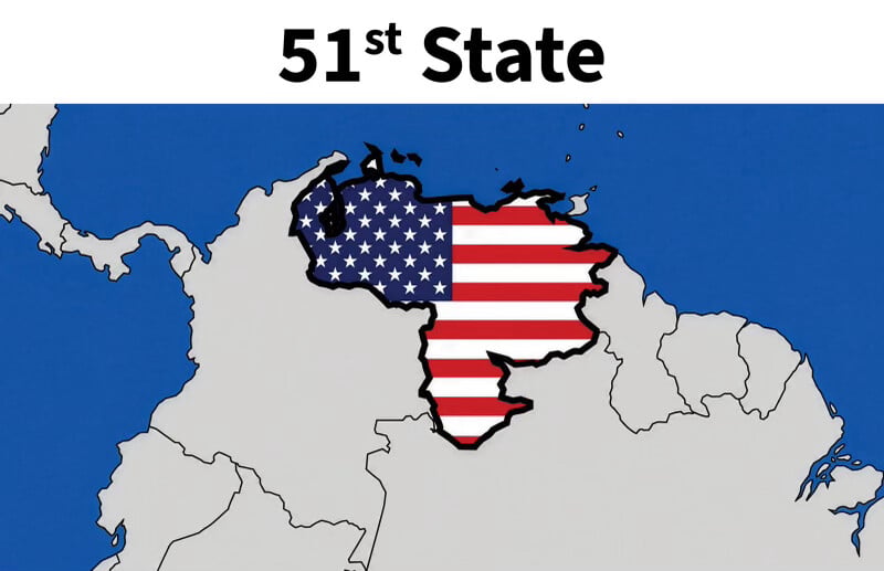 Trump publica imagem da Venezuela como 51º estado dos EUA