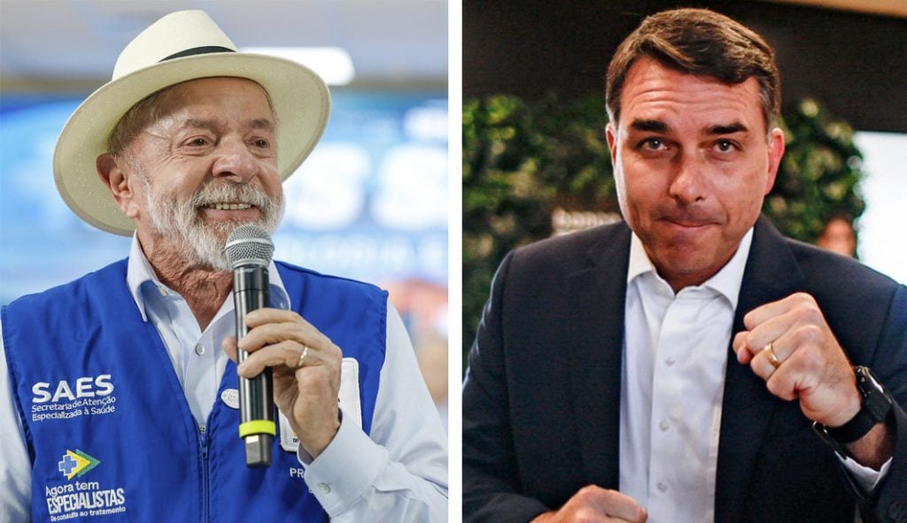 As intenções de voto de Lula e Flávio Bolsonaro no 2º turno, em novo Datafolha