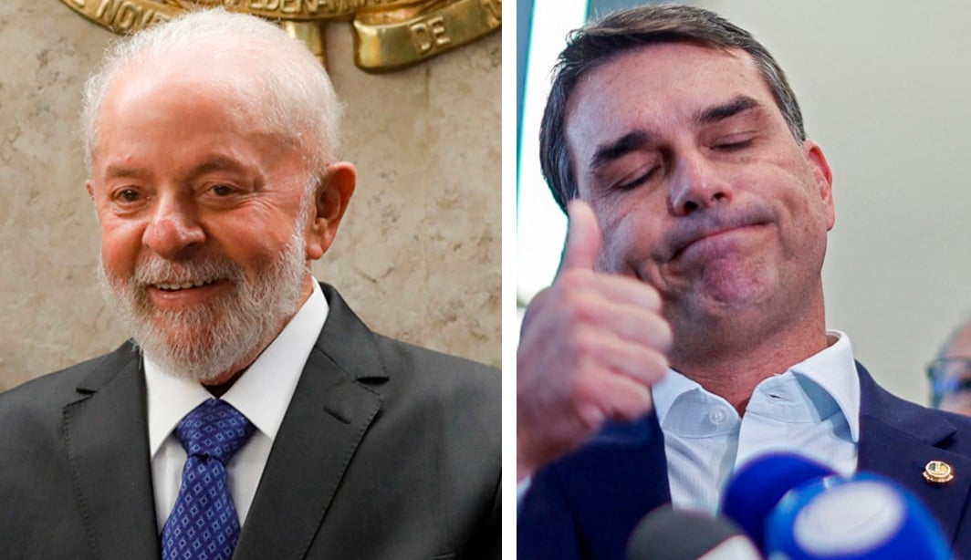 As intenções de voto de Lula e Flávio Bolsonaro no 2º turno em novo Datafolha