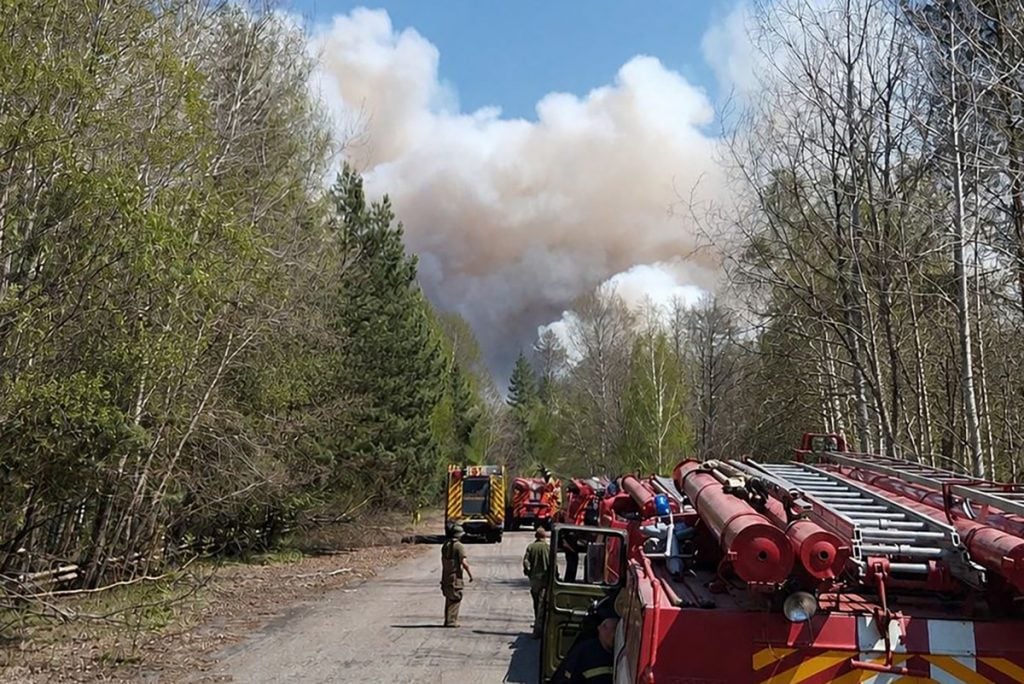 Queda de drone provoca grande incêndio florestal na área de exclusão de Chernobyl