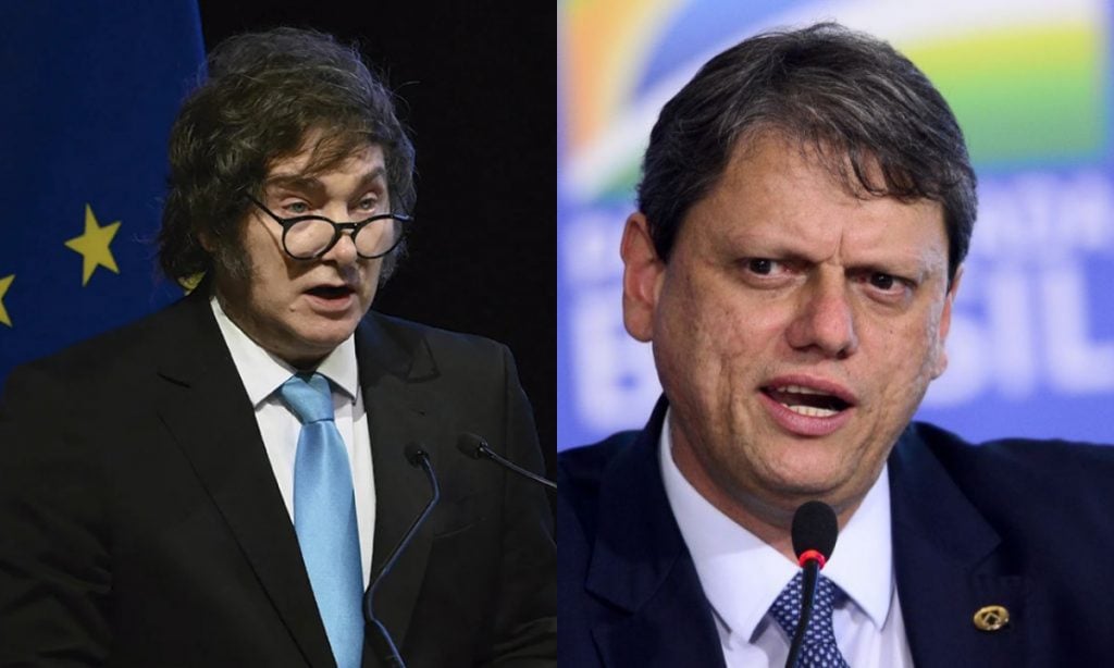 Tarcísio dará a Javier Milei a mais alta honraria do estado de São Paulo