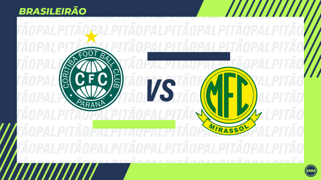 Coritiba x Mirassol: prováveis escalações, retrospecto, arbitragem e onde assistir