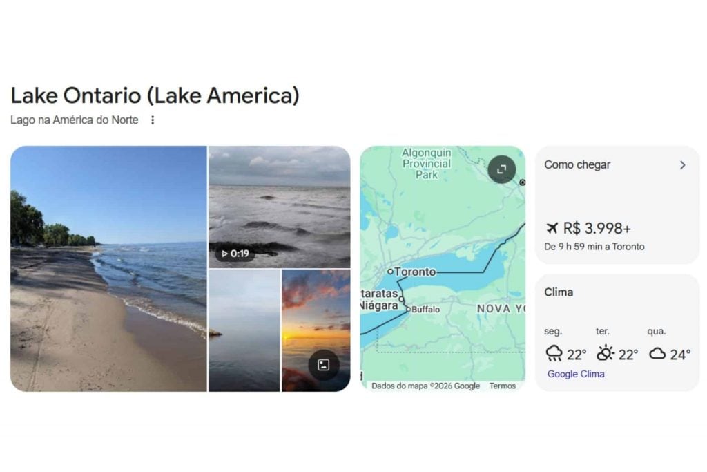 MapQuest ganha popularidade após resistir a mudança de nome do Lago Ontário