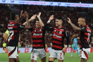 Jogadores do Flamengo (Foto: Wagner Meier/Getty Images)